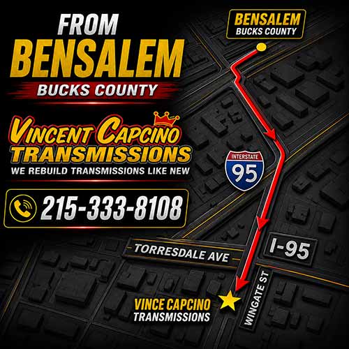 Directions to Vince Capcino Transmissions 4712 Wingate Street Philadelphia PA 19136